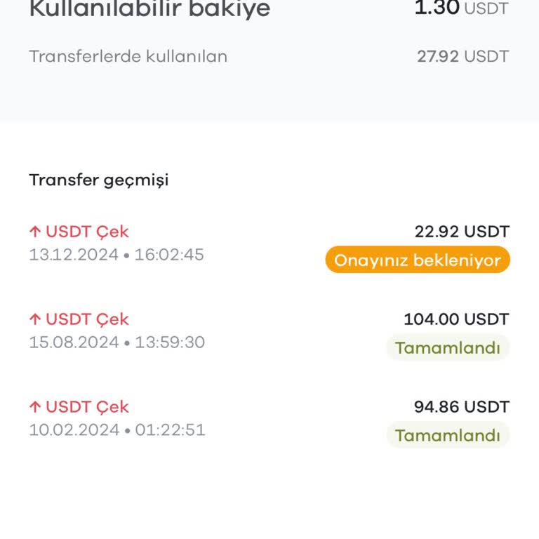 Paribu'dan USDT Transferinde Onay Sorunu