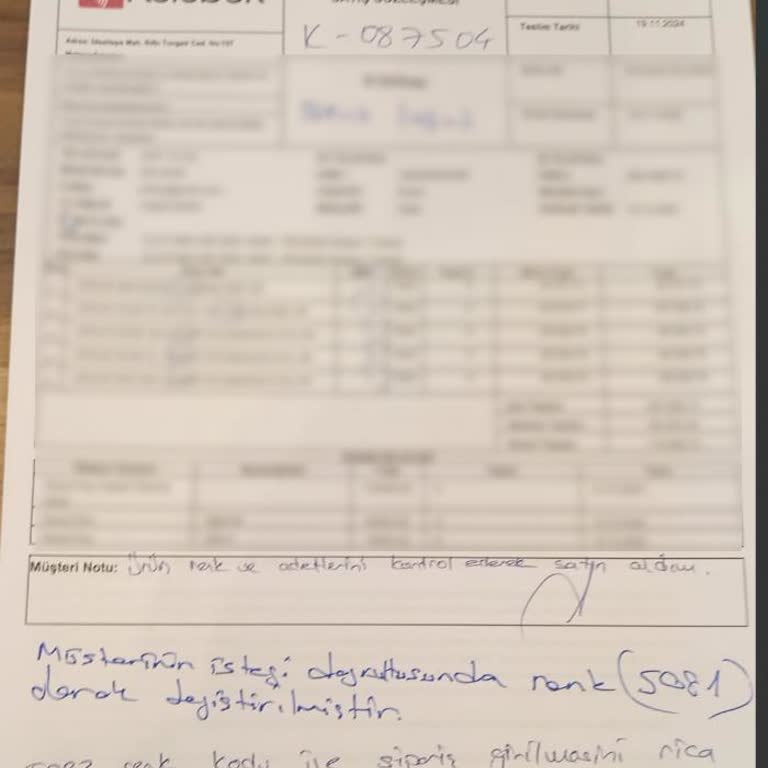 Yanlış Renk Ve Gecikmeli Teslimat Sorunu