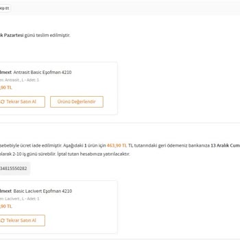 Trendyol Yanlış Ürün Gönderimi Ve İptal Sorunu