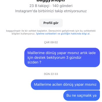 İletişim Eksikliği Ve İade Sorunları