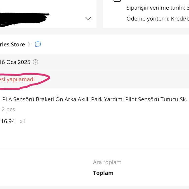 Aliexpress'ten Alınan Park Sensörü Braketi Gümrükte Takıldı