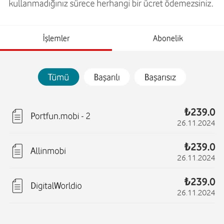 Vodafone Faturasında Beklenmedik Yüksek Ücret