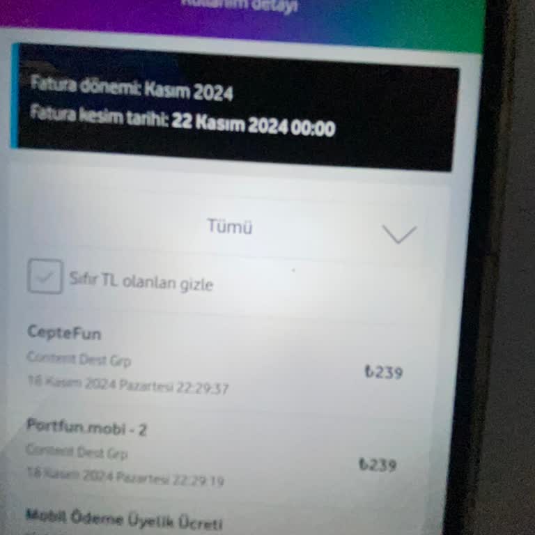 Bilinmeyen Abonelik Ücreti Şoku