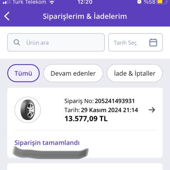 Eksik Lastik Teslimatı Ve Yetersiz Müşteri Hizmetleri