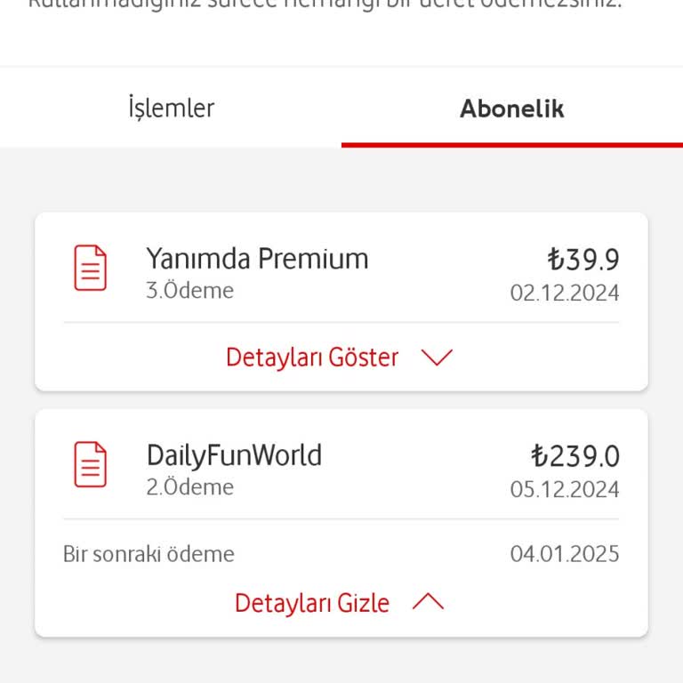 İzinsiz Abonelik Ve Para İadesi Talebi