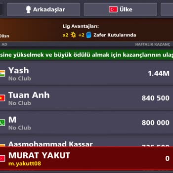 8 Ball Pool Oyununda Lig Atlayamama Sorunu