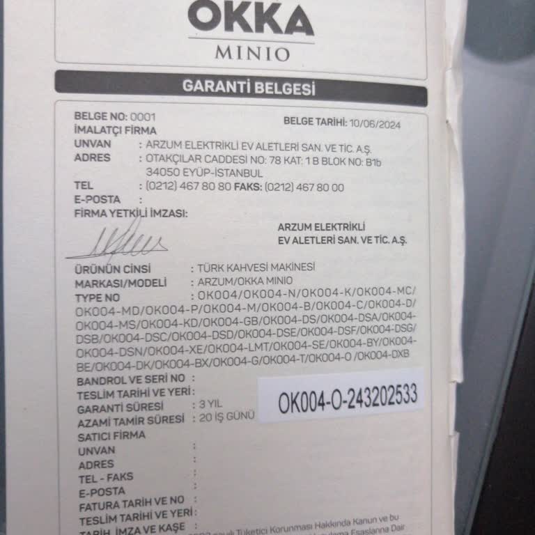 Arzum Okka Minio Kahve Makinesi Hayal Kırıklığı