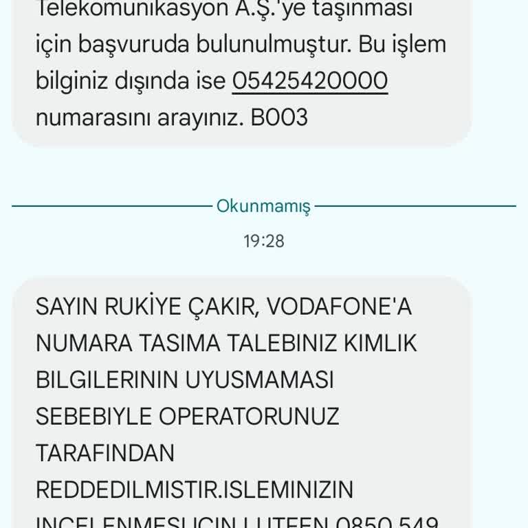Vodafone Hat Taşıma Sürecinde Aksama