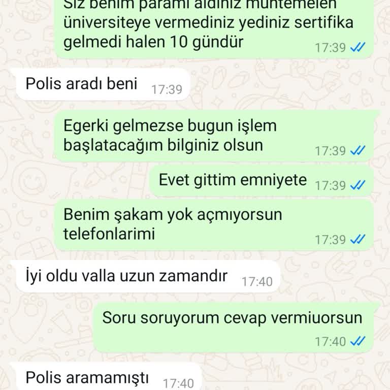 Eğitim Sertifikası Alımında Yaşanan İletişim Sorunları