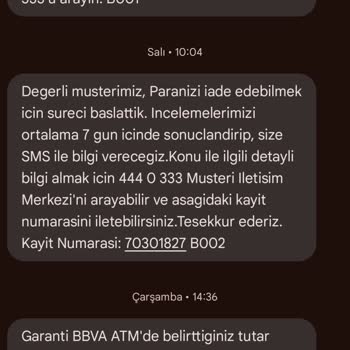 Garanti BBVA ATM'sinde Sıkışan Para Ve Eksik İade Sorunu