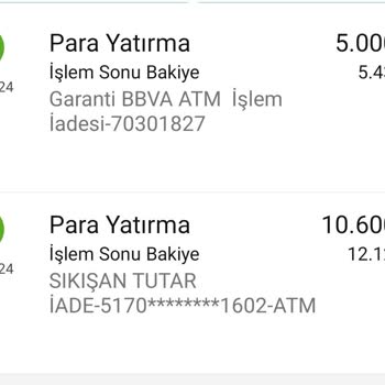 Garanti BBVA ATM'sinde Sıkışan Para Ve Eksik İade Sorunu