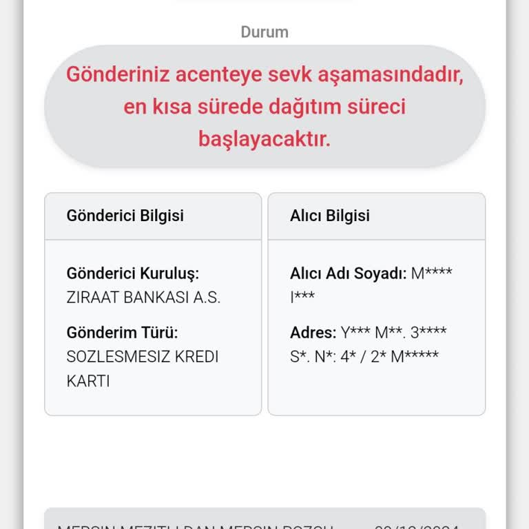Kredi Kartımın Teslimatında Gecikme Sorunu