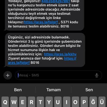 Aras Kargo'nun Yanıltıcı Teslimat Bildirimi