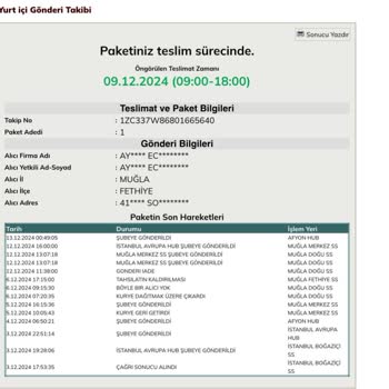 Kargo Teslimatında Yaşanan Sorun Ve İletişim Eksikliği