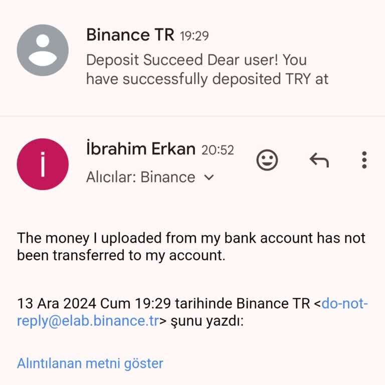 Binance TR Para Transferi Sorunu Ve Müşteri Hizmetlerine Ulaşamama