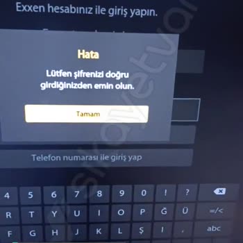 Exxen Şifre Hatası Veriyor