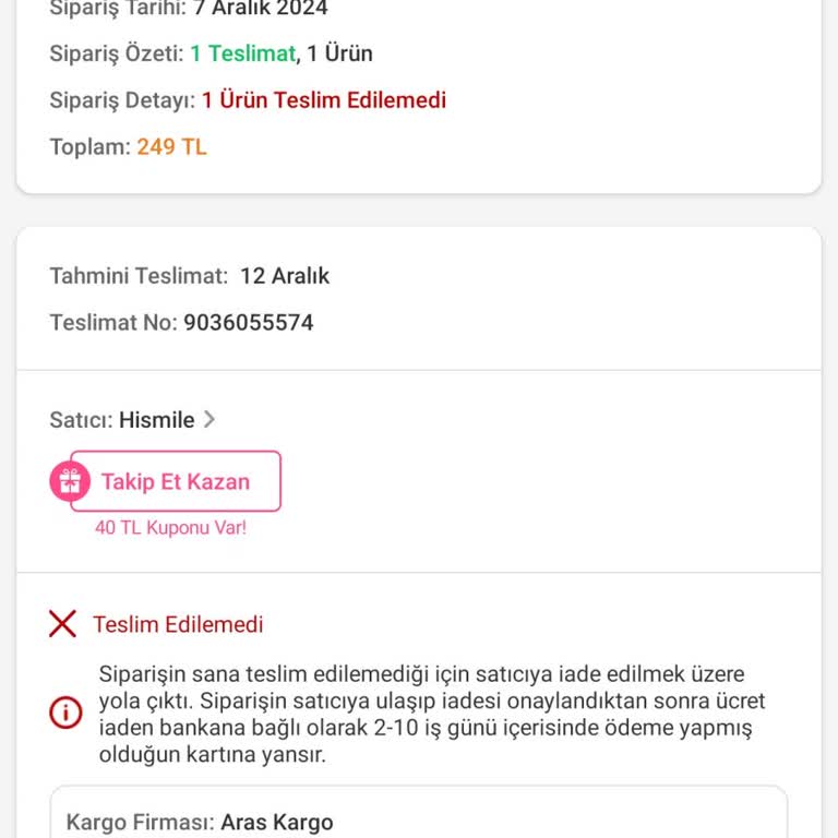 Hakkari Şubesi Teslimat Sorunları
