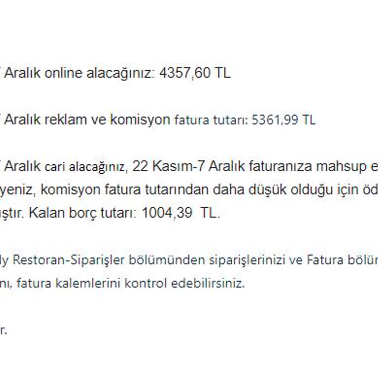 Yemeksepeti'nde Bilgim Dışında Reklam Ve Ödeme Sorunu