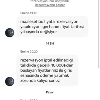 Rezervasyon Sonrası Fiyat Artışı Ve İptal Sorunu