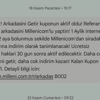 Millenicom'un İndirim Vaadi Ve Geri Dönüş Eksikliği