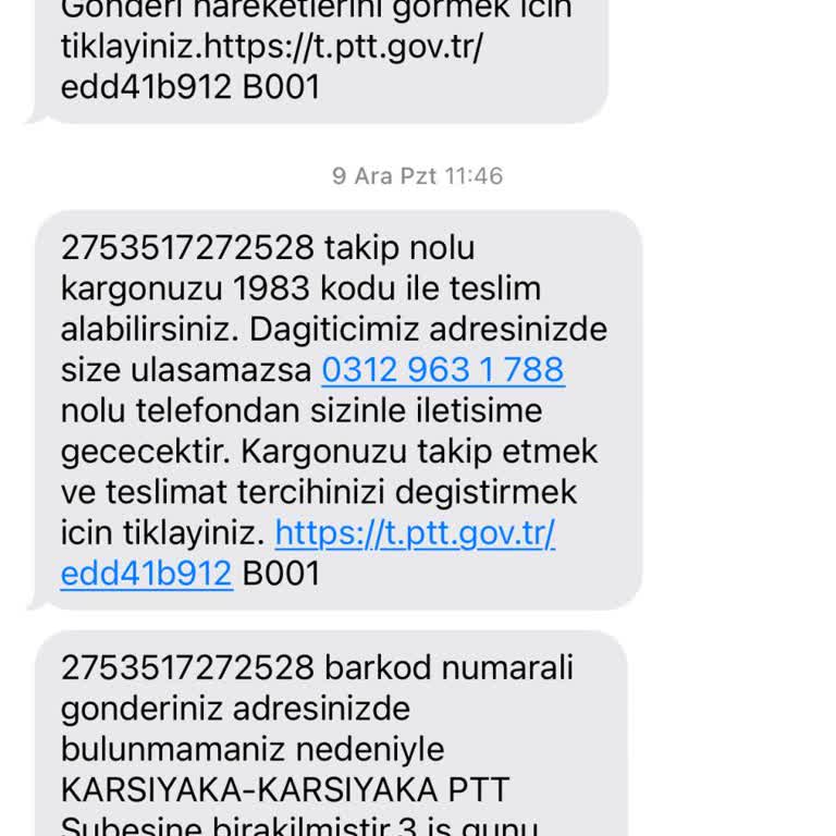 PTT Kargo Teslimat Sorunu!