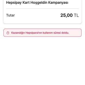 Hepsipay Hepsiburada'nın Süresi Dolmayan Hepsipara İptalleri