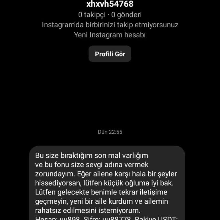 Instagram Tanımadığım Birinden Gelen Garip Mesaj: Mal Varlığı Ve Yeni Aile