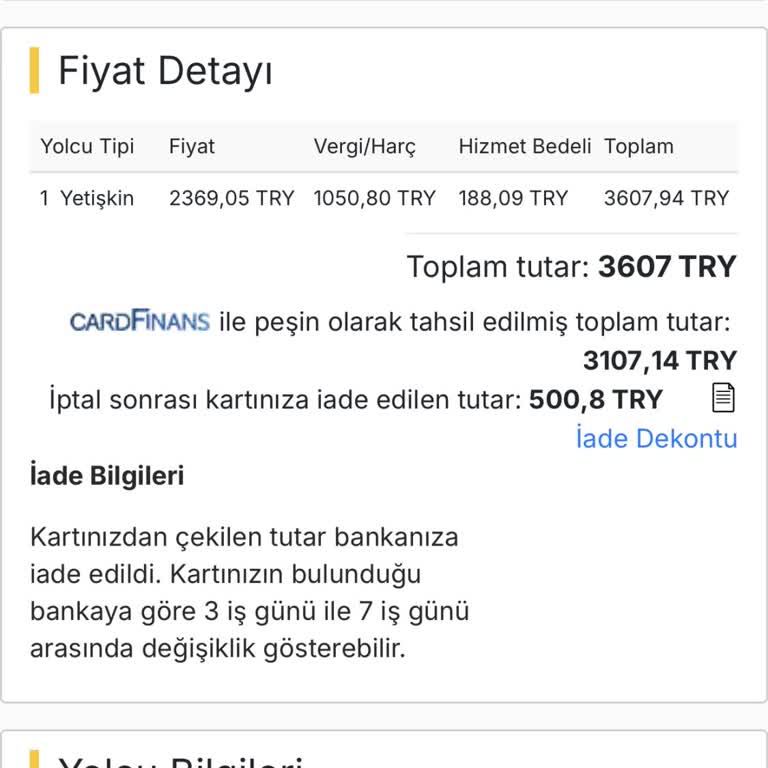 İade Sürecinde Yaşanan Mağduriyet