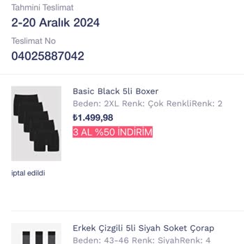 Stokta Olan Ürünler Neden İptal Edildi