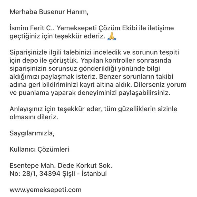 Eksik Sipariş Ve Yanıltıcı İddialar