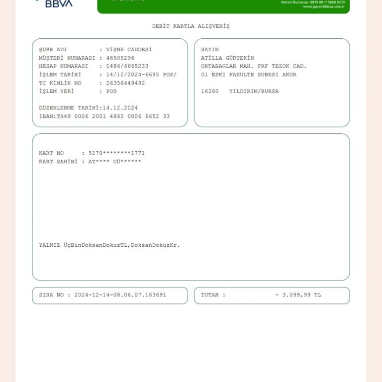 Hesabımdan İzinsiz Yapılan Para Çekimi