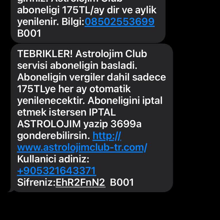 Astrolojim Club Habersiz Yansıyan Ücret!