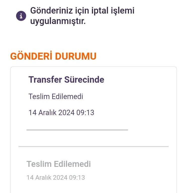 Kargo Teslimatında Yaşanan Sorun