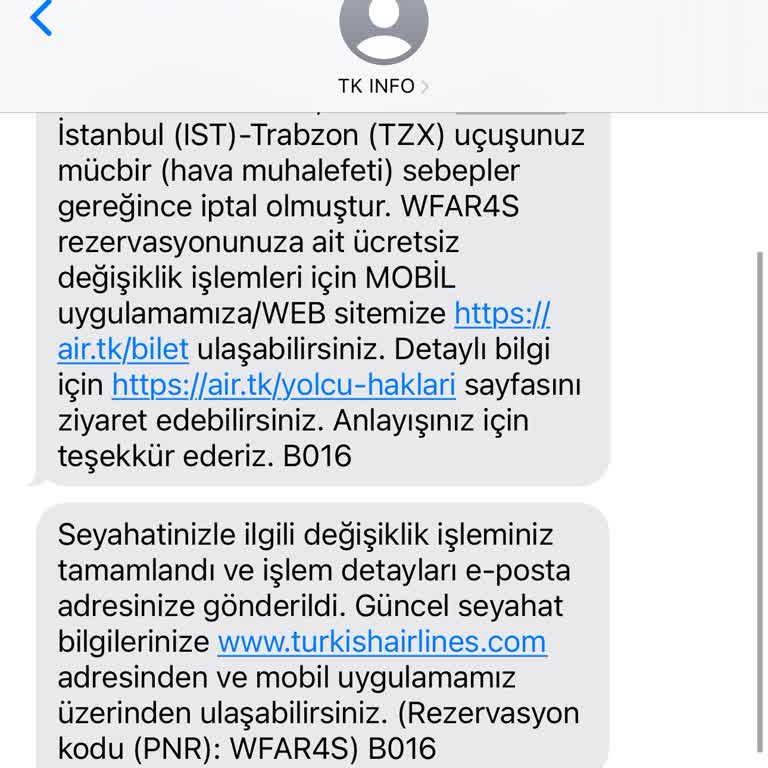 THY'nin Uçuş İptalindeki Yetersiz Bilgilendirmesi