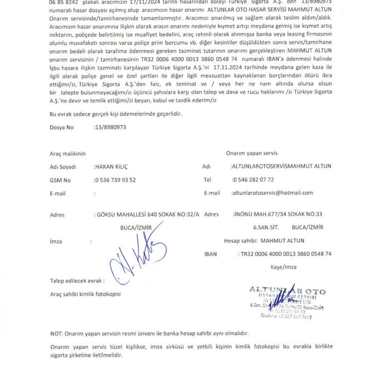 Türkiye Sigorta'nın Devir Ve Temlik Belgesi Sorunu