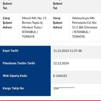 Kargo Teslimatında Gecikme Ve İletişim Sorunu