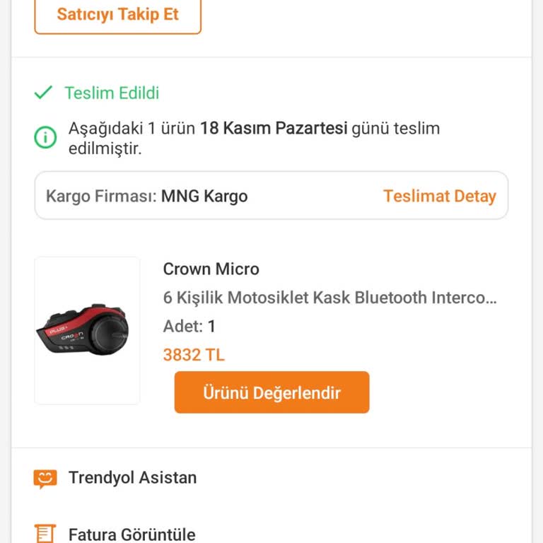 Trendyol'dan Gelen Arızalı Interkom Ve Çözüm Bulamama Sorunu
