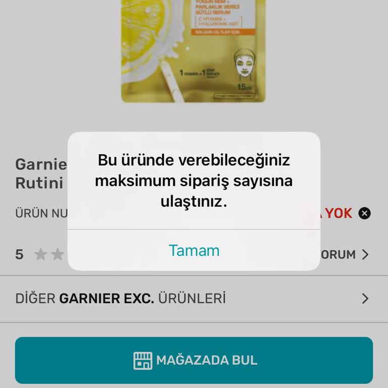 Watsons Alışverişinde Sipariş Sınırı Sorunu