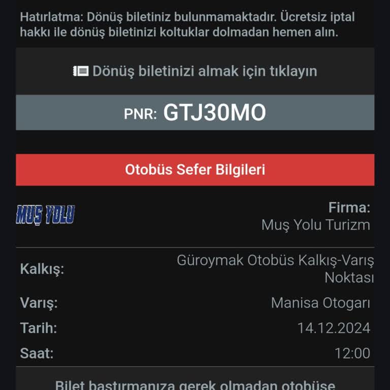 Obilet Ve Muş Yolu Firması İle Yaşanan Aktarma Mağduriyeti