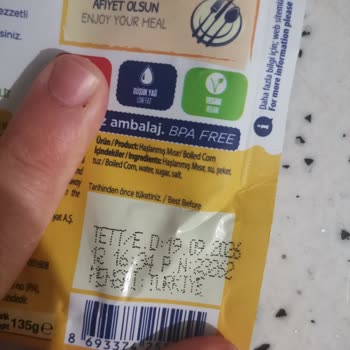 Yayla Marka Süt Mısır Ürününde Ekşi Tat Ve Koku Sorunu