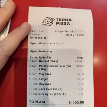 Terra Pizza'da Ücretli Sos Şoku