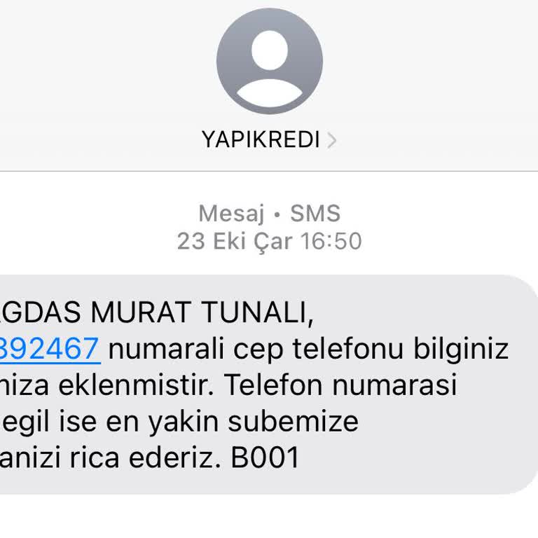 Yanlış Telefon Numarası Üzerinden Yapılan İşlemler
