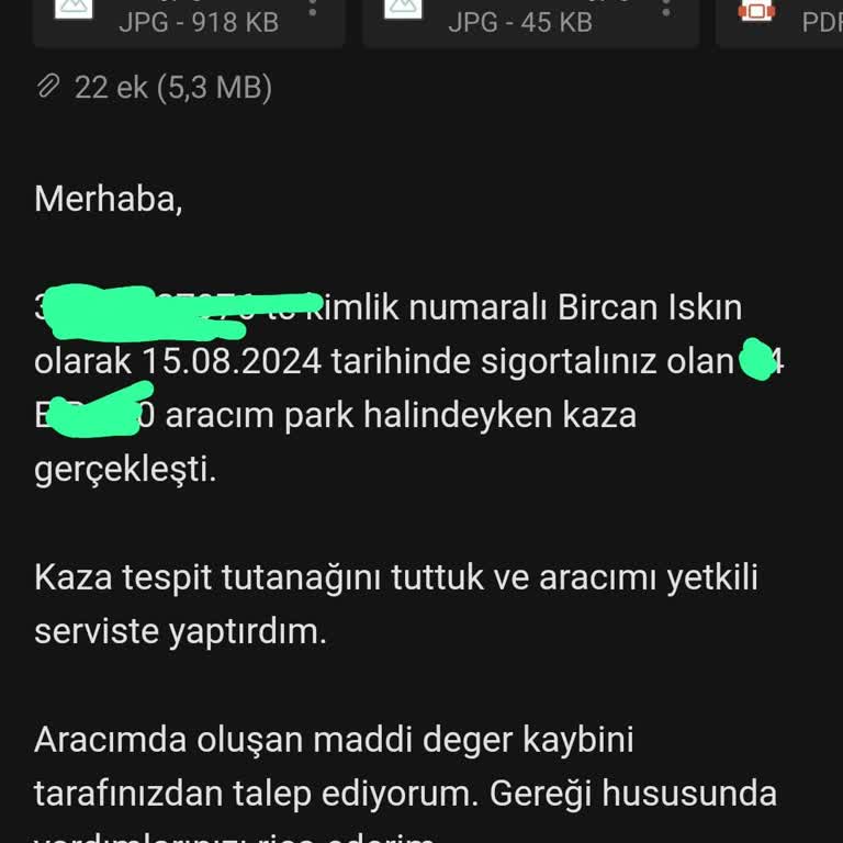 Hasar Değer Kaybı Talebime Cevap Verilmiyor