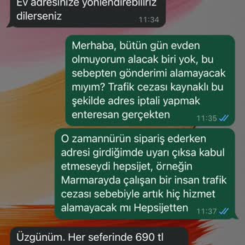 Teslimat Sorunu Ve İletişim Eksikliği