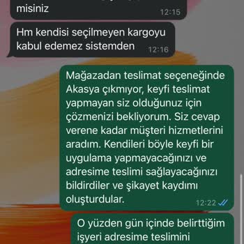 Teslimat Sorunu Ve İletişim Eksikliği