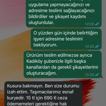 Teslimat Sorunu Ve İletişim Eksikliği