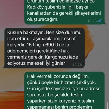 Teslimat Sorunu Ve İletişim Eksikliği