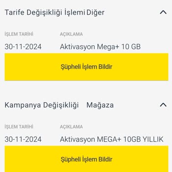 Bilgim Dışında Yapılan Paket Değişikliği