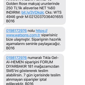 Watsons'tan Tıkla Gel Al Hizmetinde Hayal Kırıklığı