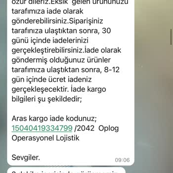Eksik Gönderilen Ürün Ve İade Sorunu